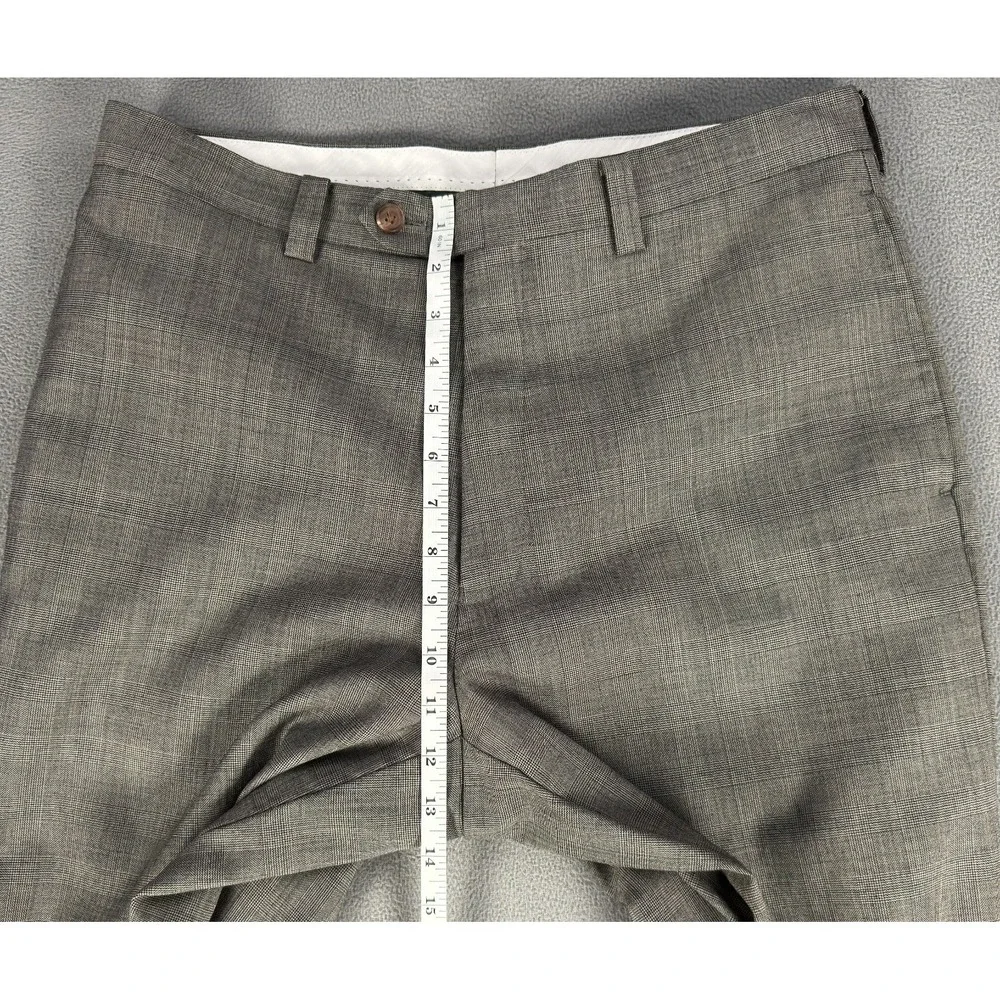 Lauren Ralph Lauren Pants Slacks Mens 33x32 Grey Glen Plaid Wool Old Money